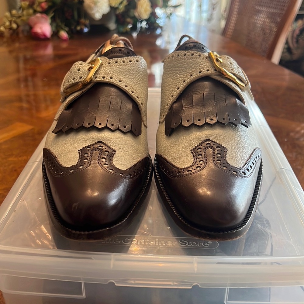 Mens monk strap D&G  spectator shoe